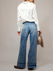 27 Western Embroidered Yoke Button Up Blouse