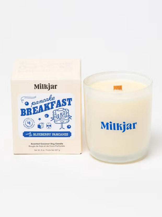 MILK JAR CANDLE CO 8oz Candle Pancake Breakfast