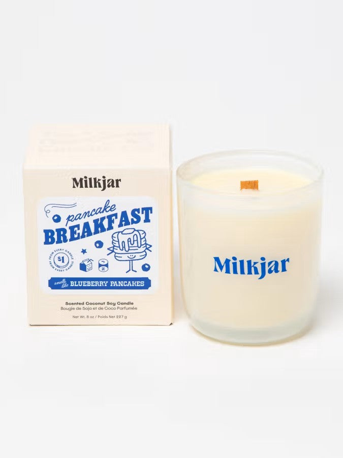 MILK JAR CANDLE CO 8oz Candle Pancake Breakfast