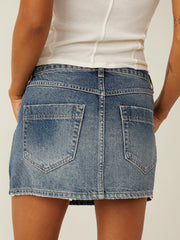 FREE PEOPLE Wynne Denim Skirt