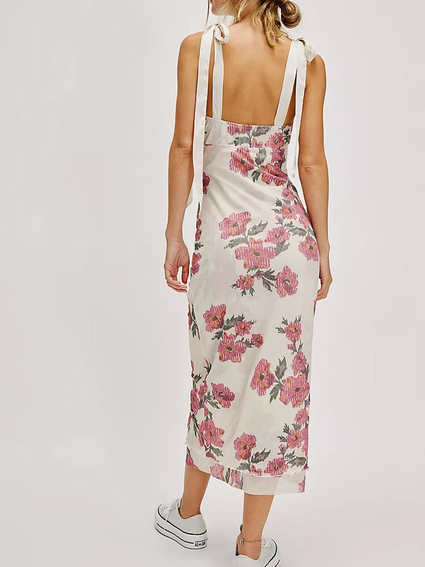 FREE PEOPLE Printed Got Glam Slip Dress