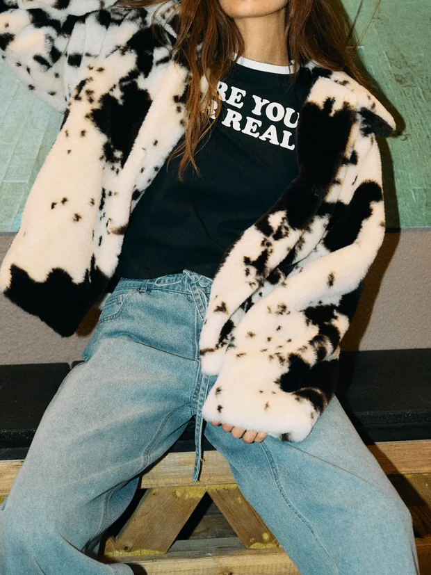 NOISY MAY Eve Cow Print Jacket
