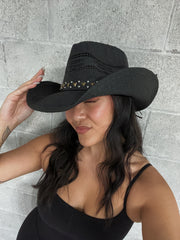 27 Stud Straw Western Cowboy Hat