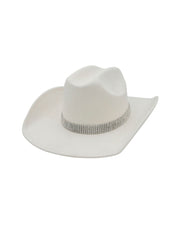 27 Rhinestone Banded Suede Cowboy Hat