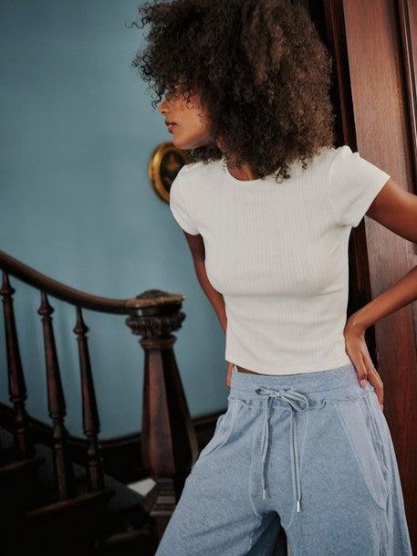 FREE PEOPLE Wait A Minute Baby Tee