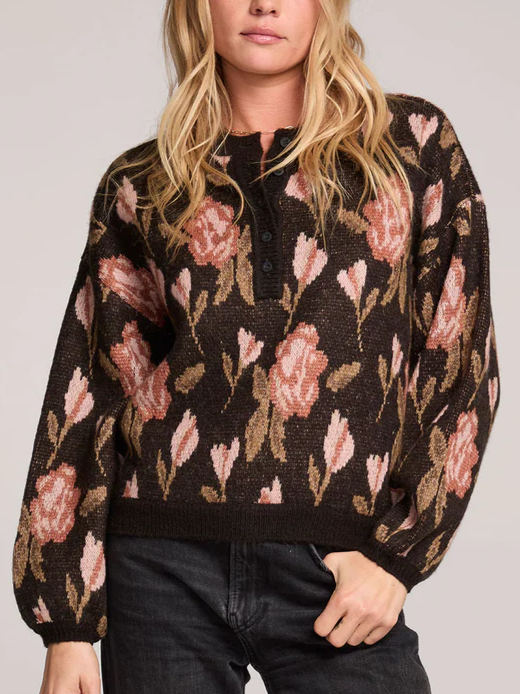 SALTWATER LUXE Leilani Half Button Sweater