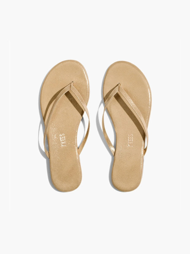 TKEES Lily Glitter Leather Flip Flip Sandal