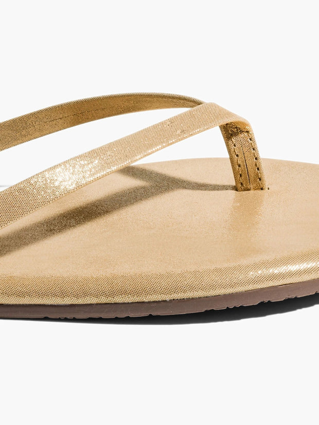 TKEES Lily Glitter Leather Flip Flip Sandal