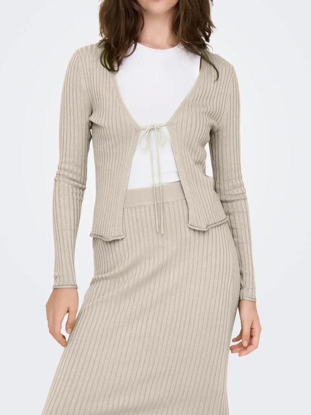 ONLY Mila Long Sleeve Tie Front Top