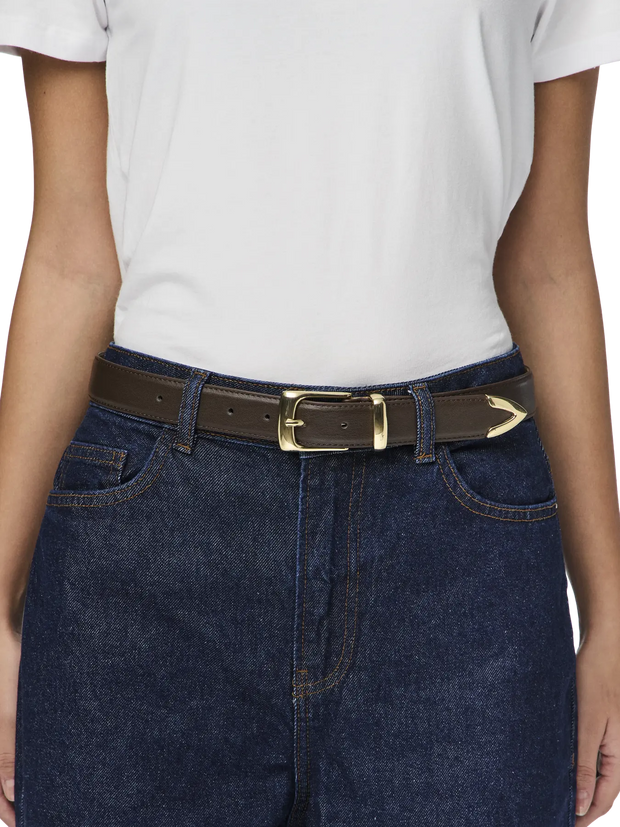 PIECES Sabrina Square Buckle Belt