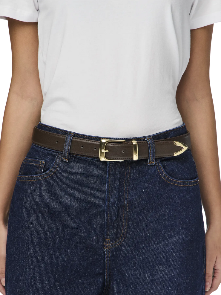 PIECES Sabrina Square Buckle Belt