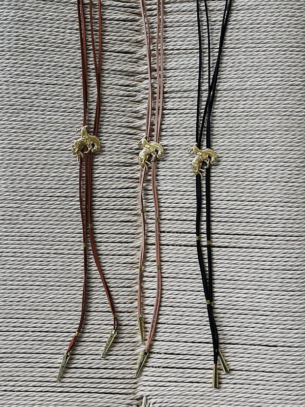 CINDER & SAGE Rodeo Day Bolo Necklace