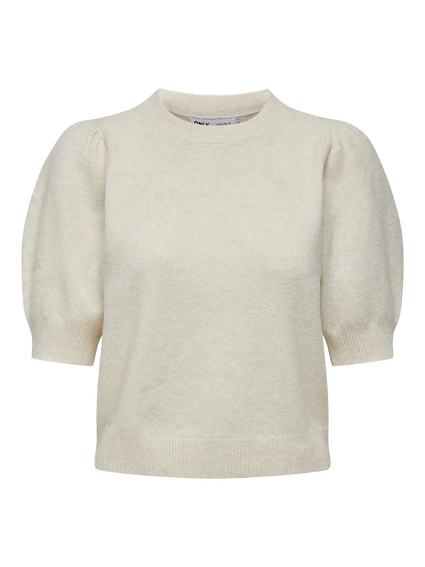 ONLY Rica Half-Sleeve Knit Crewneck Pullover Sweater