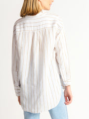 DEX Button Front Oversized Linen Shirt