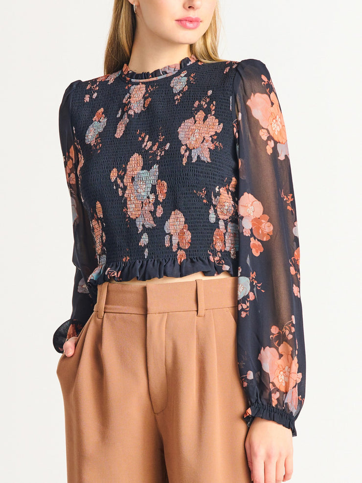 BLACK TAPE Willow Smocked Top