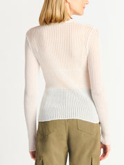 DEX Alessia Mesh Ribbed Top