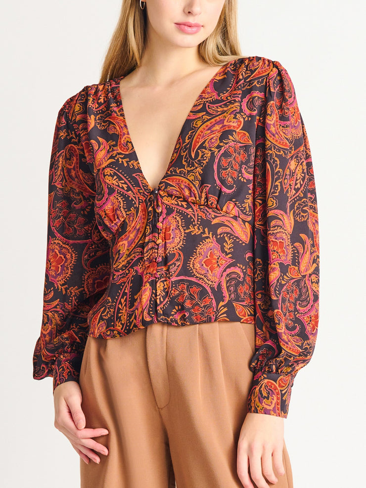 BLACK TAPE Jazmin Button Front Blouse