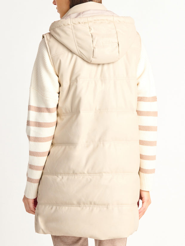 DEX Faux Leather Puffer Vest