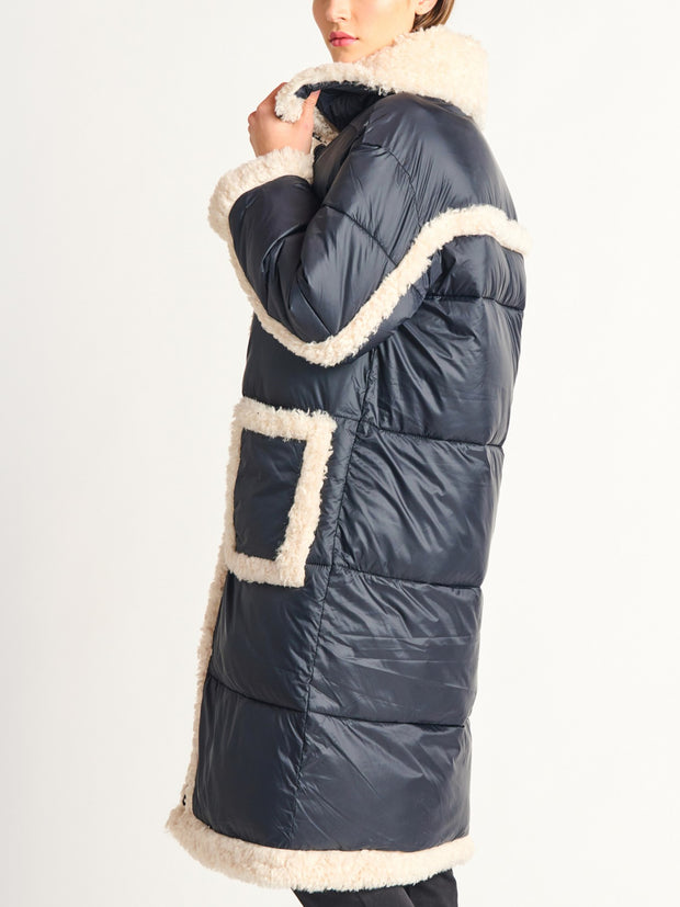 DEX Sherpa Detail Puffer Coat
