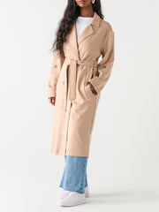 DEX Double Breasted Knit Trench Coat