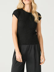 BLACK TAPE Drop Shoulder Textured Top