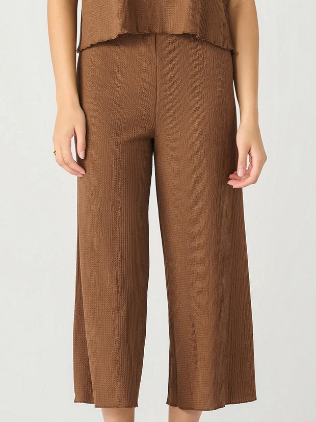 DEX Textured Top and Culotte Pant Set