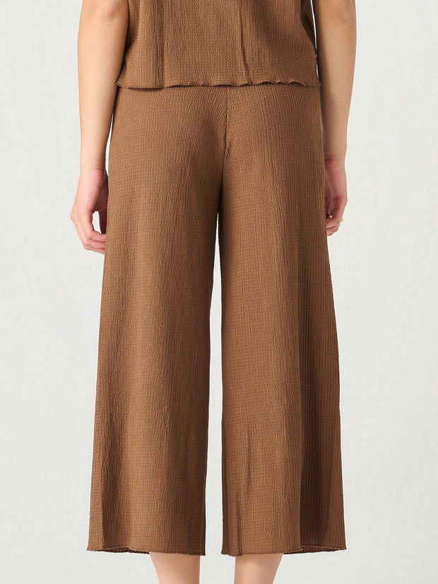 DEX Textured Top and Culotte Pant Set