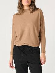 DEX Mockneck Ribbed Top