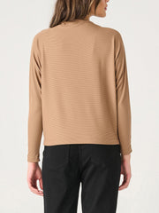 DEX Mockneck Ribbed Top