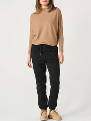 DEX Mockneck Ribbed Top