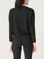 DEX Mockneck Ribbed Top