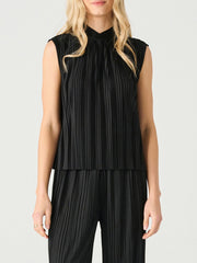 BLACK TAPE Pleated Mockneck Top and Pull on Pant Set