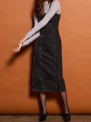 DEX Panelled Denim Midi Dress