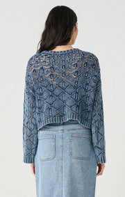 DEX Long Sleeve Crochet Sweater