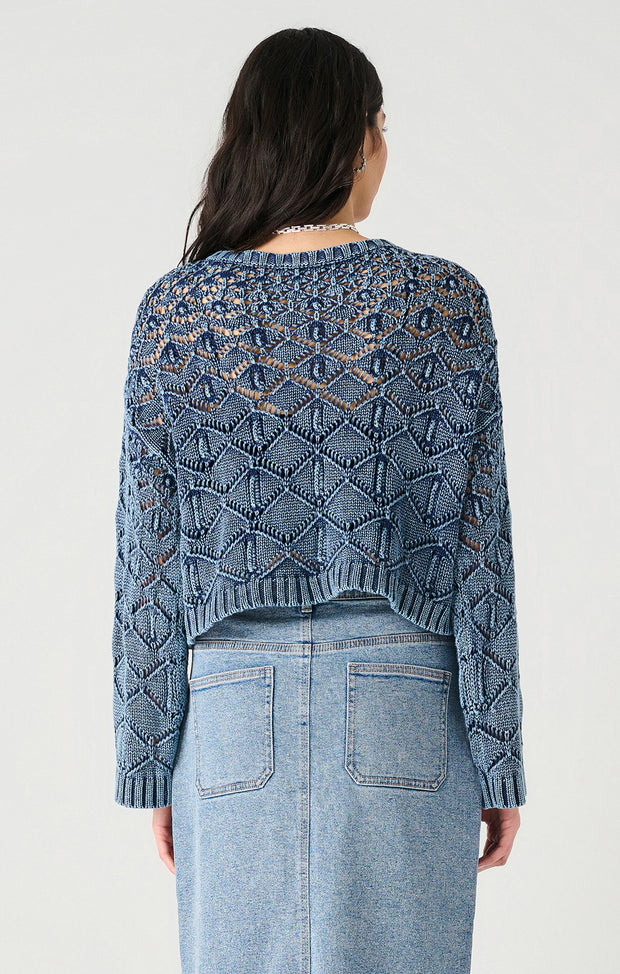 DEX Long Sleeve Crochet Sweater