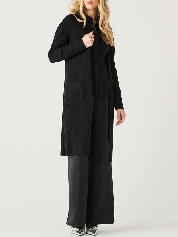 BLACK TAPE Longline Open Cardigan