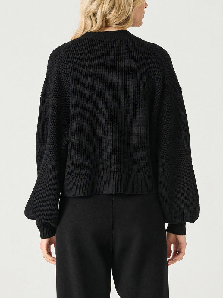 BLACK TAPE Textured Knit Open Cardigan