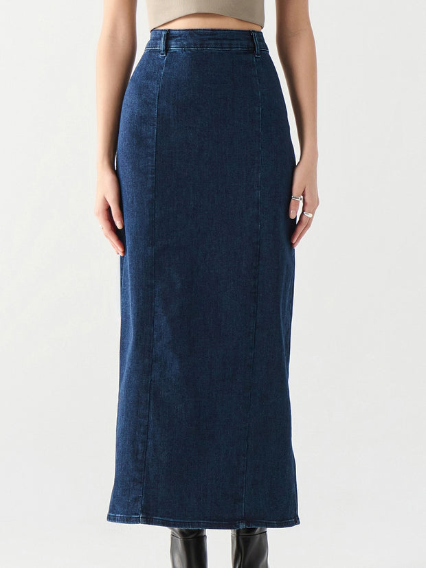 BLACK TAPE Denim Maxi Skirt