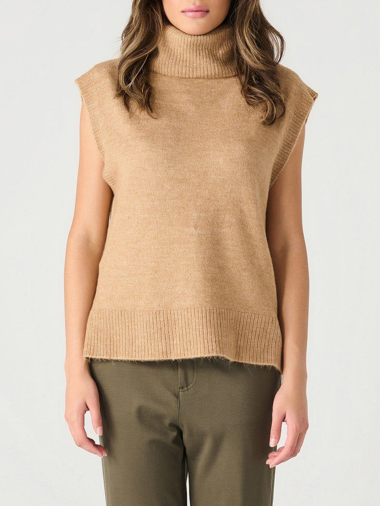 DEX Sleeveless Turtleneck Knit Top