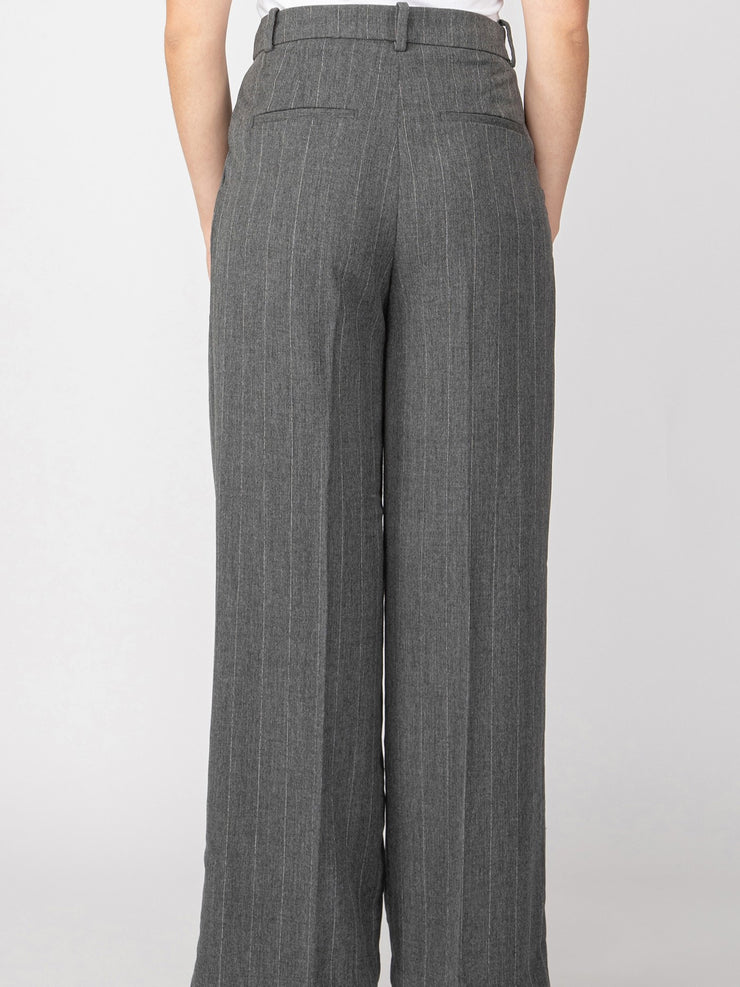 BLACK TAPE Wide Leg Pinstripe Trouser