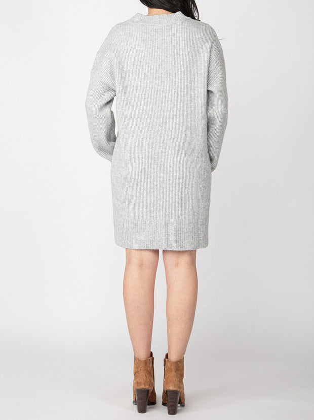 DEX Long Sleeve V-Neck Mini Sweater Dress