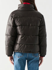 DEX Faux Leather Puffer Jacket