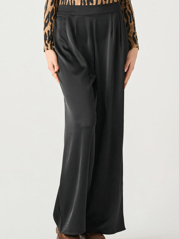 BLACK TAPE High Waisted Satin Wide Leg Pant