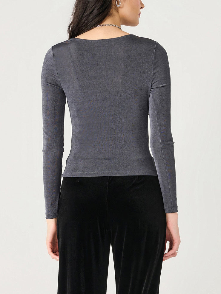 DEX Long Sleeve Cowl Neck Top