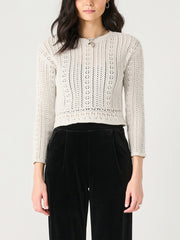 DEX Crochet Knit Shimmer Sweater