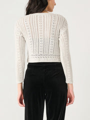 DEX Crochet Knit Shimmer Sweater