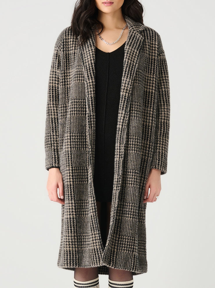 DEX Houndstooth Long Blazer Coat