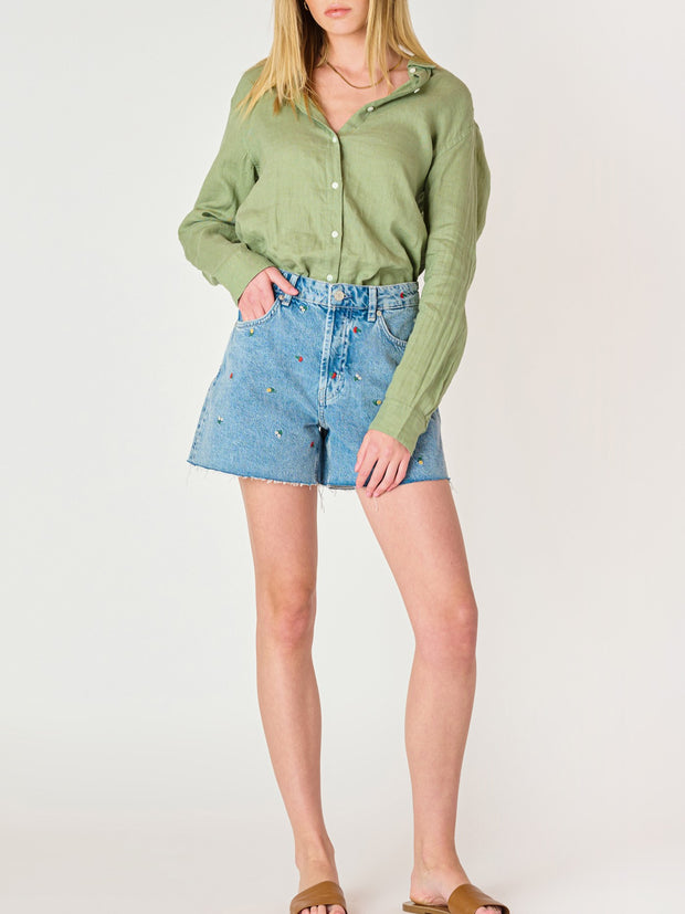 DEX Long Sleeve Button Front Blouse