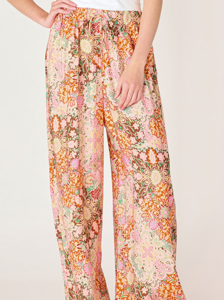 DEX Wide Leg Printed Flowy Pants