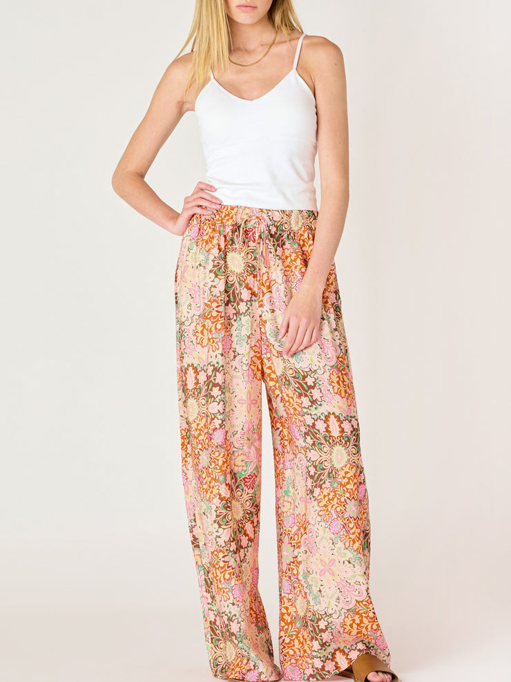 DEX Wide Leg Printed Flowy Pants